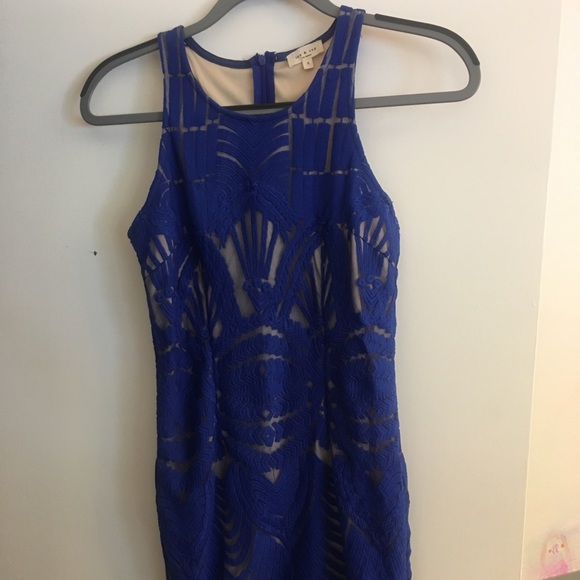 Vici Collection Cobalt Blue Majestic Lace Dress - Picture 4 of 6
